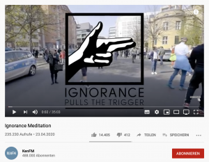 Srennshot von dem YouTube Video: Ignorance Meditation von KenFM